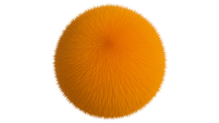 Orange furry texture ball abstract background
