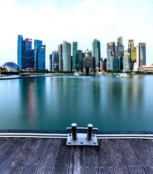 Skyscrapers overlooking Marina Bay, Singapore