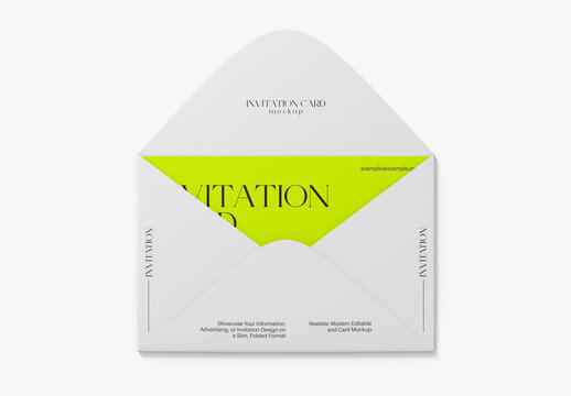 Realistic Invitation Card Mockup