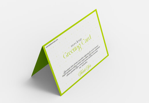 Folded Greeting Card Mockup