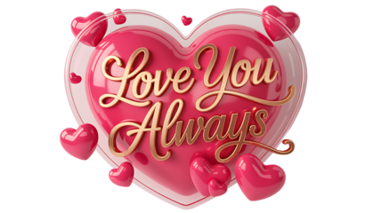 Love you always heart shape romantic valentine design
