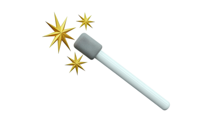 Sparkler Wand with Gold Stars