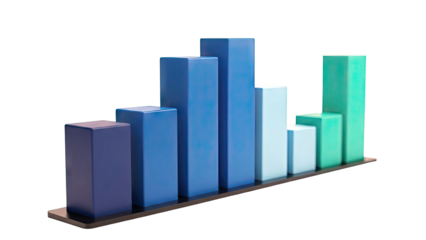 3D Bar Chart with Gradient Colors