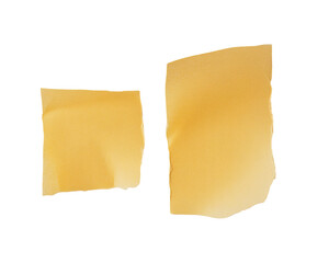 Two torn paper shapes isolated on transparent background isolated on transparent background