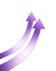 Purple arrows pointing up isolated on transparent background isolated on transparent background