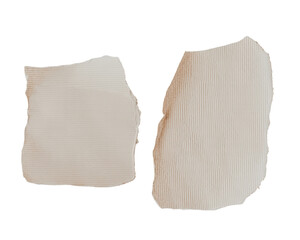 Rustic paper textures isolated on transparent background isolated on transparent background