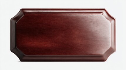 Elegant standalone plaque, simple design, ready for engraving or branding, isolated presentation