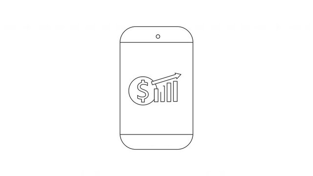 Mobile Finance Growth - Investment App Icon Animation.