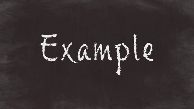 Chalk Text Animation on Chalkboard - Example
