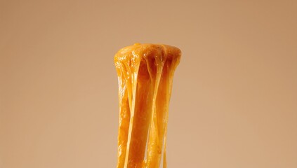 Delicious Melted Cheese Stretched Over Warm Sticks on Neutral Background