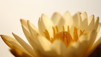 Delicate Water Lily Blooming in Soft Light with Gentle Petals
