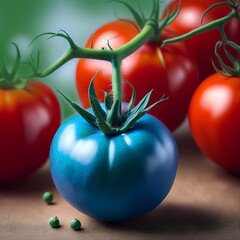 tomates bleu, sur r&eacute;aliste, l&eacute;gume, rouge, frais, sain, organique, r&eacute;gime, agriculture, salade, isol&eacute;, fra&icirc;cheur, v&eacute;g&eacute;tarien, nutrition, juteuse, ingredient, couleur, potager,