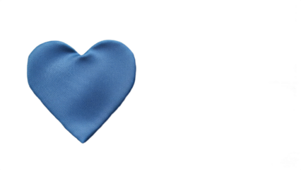 Dark Blue Heart-Shaped Silk Tie isolated on white background