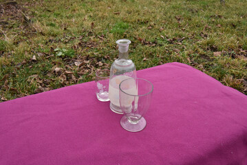 Glassware outdoors