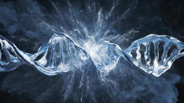 Abstract fluid simulation showing turbulent yet smooth air currents of silvery blue and white smoke flowing rapidly symbolizing the zodiac air sign flow, fluid dynamics, high speed