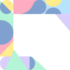 Colorful Geometric Shapes with White Space.