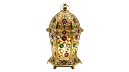 Ornate golden faberg egg isolated on transparent background