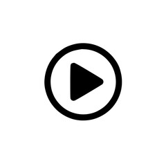 Play Start Button Vector Sticker Icon