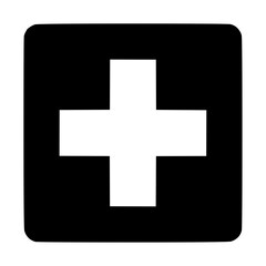 Fototapeta premium First Aid Safety Sign Square