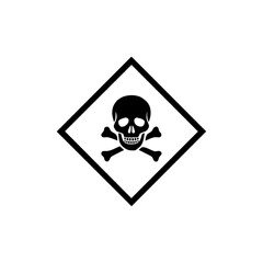 Chemical Hazard Warning Diamond Silhouette