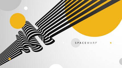 Abstract background with curve lines in 3D perspective, dynamic stripes tape look like road, journey trip wallpaper, futuristic dynamic expanse theme.