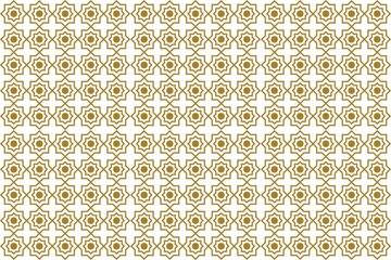 Elegant golden geometric pattern on white background for design