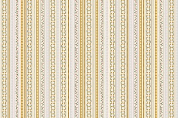 Vintage floral striped wallpaper with yellow and white patterns