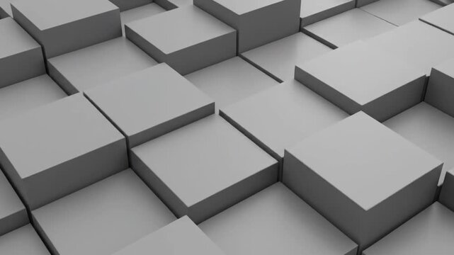Abstract gray cube arrangement on surface for digital design and backgrounds