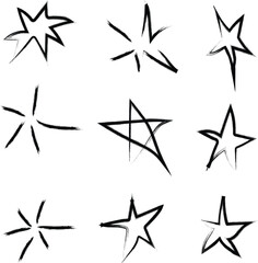 Obraz premium stars hand drawn design .