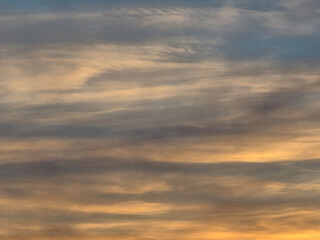 Fototapeta premium Colorful sky during sunset on a winter evening.