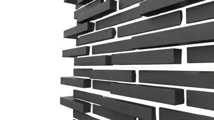 Abstract Black Brick Wall Texture