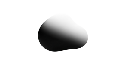 Abstract Fluid Blob with Black and White Gradient