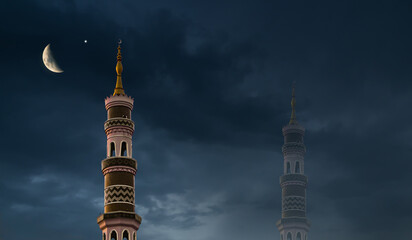 Masjid dome islam moon star night isra miraj namaz sunset background mubaruk greeting islam ramadan element masjid aqsa hajj kaaba umrah eid arabian religion islamic arab muslim greeting miraj kaaba.