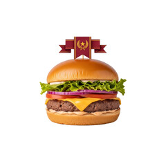 Gourmet Cheeseburger with Fancy Topper