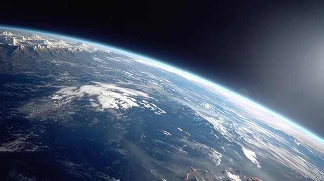 Pangea Concept Global View From Space Realistic 3D Earth Animation