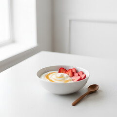 Fresh Strawberry Dessert Collection with Cream, Cakes and Tarts on Elegant Table