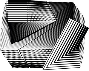 op art modern background, creative dynamic pattern, original vector composition