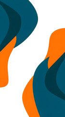 Abstract Blue and Orange Shapes Design.