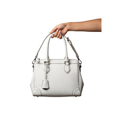 Elegant White Leather Handbag