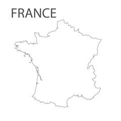 Obraz premium France map. French map. Outline map stroke