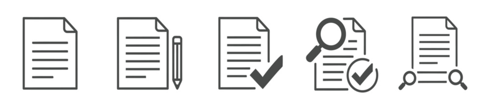 Paper documents icons. paper symbol with single and multiple page. vector illustration on transparent background 