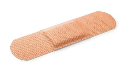 Plain Adhesive Bandage Isolated on White Background First Aid Item
