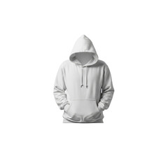 Blank white hoodie mockup isolated
