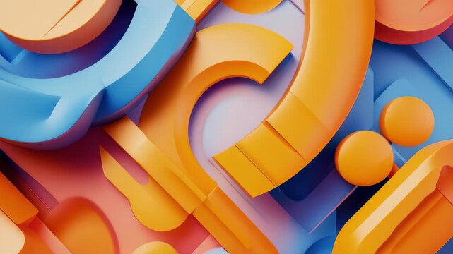 Abstract geometric shapes in vibrant colors create a dynamic visual experience for modern design enthusiasts