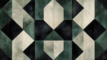 Dark geometric shapes artfully compose an abstract background featu a modern aesthetic with repeating patterns creating a visually engaging design element.