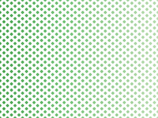Green clover halftone background isolated on white