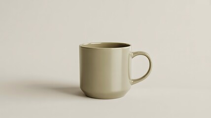 Obraz premium Minimal ceramic coffee mug isolated on neutral background 