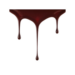 Chocolate syrup dripping with Transparent Background