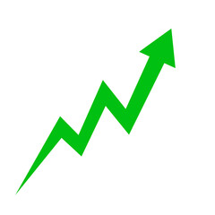 business graph with arrow