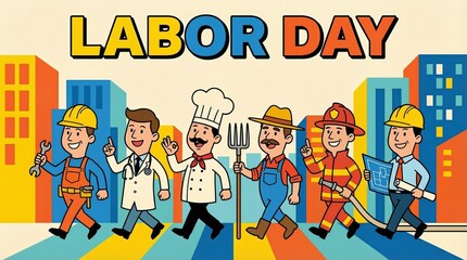 Labour Day Celebration Background Honoring Workers and Workforce Unity